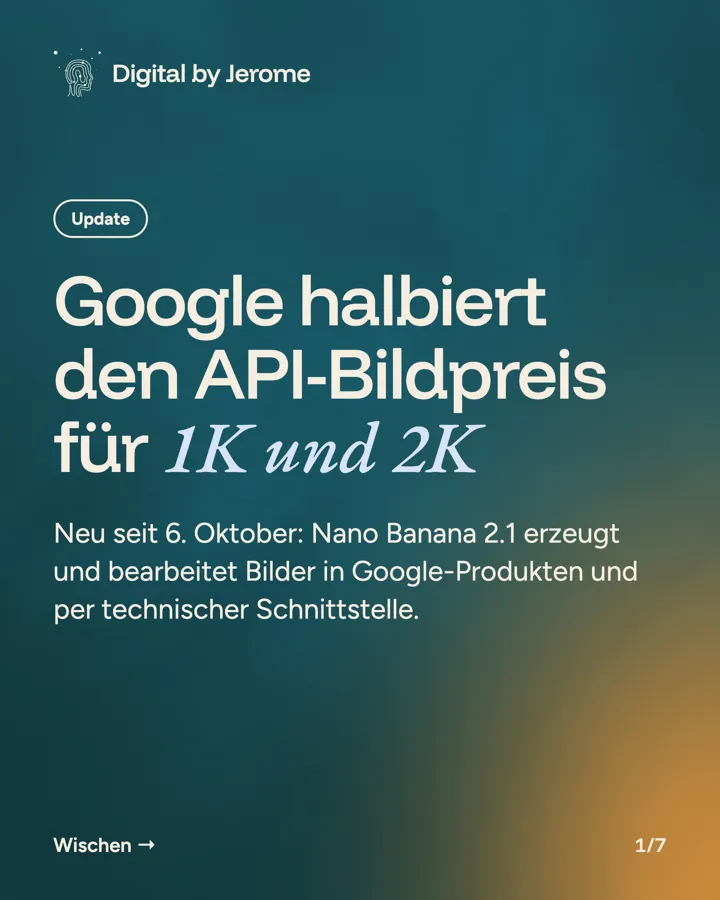Instagram-Beitrag: Google halbiert den API-Bildpreis für 1K und 2K