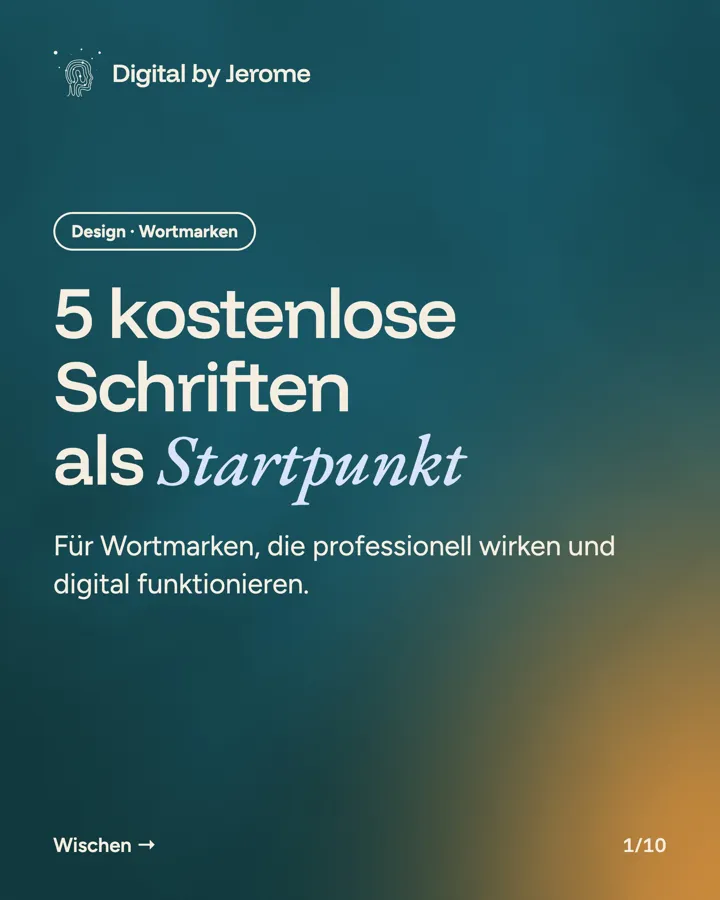 Instagram-Beitrag über Schriften und Logos